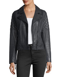 AG Jeans Ag Larissa Lamb Leather Moto Jacket
