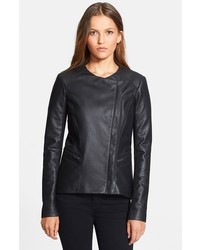 Veda Aires Asymmetrical Zip Leather Jacket