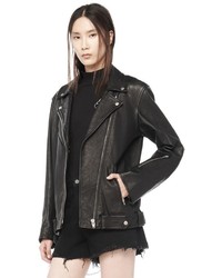 Alexander Wang Waxy Cow Leather Biker Jacket