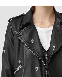 AllSaints Eaves Leather Stud Biker Jacket
