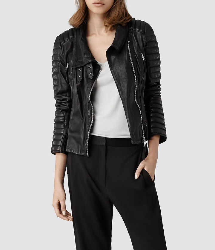 All saints shop steine leather jacket