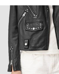 AllSaints Vettese Studded Leather Biker Jacket