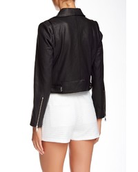 Andrew Marc New York Andrew Marc Tattered Croc Leather Moto Jacket