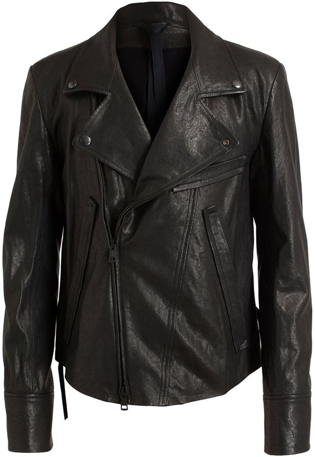Ann Demeulemeester Washed Leather Biker Jacket, $3,274 | farfetch 