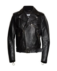 Off-White Arrow Leather Biker Jacket