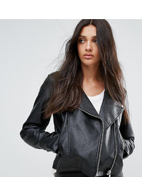 Asos Tall Asos Design Tall Ultimate Leather Look Biker Jacket