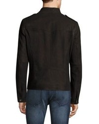 Hugo Boss Asymmetric Zip Leather Biker Jacket