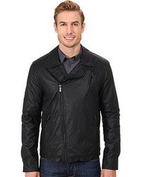 Kenneth Cole Reaction Asymmetrical Zip Front Faux Leather Hipster
