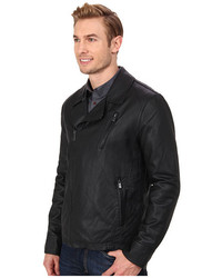 Kenneth Cole Reaction Asymmetrical Zip Front Faux Leather Hipster
