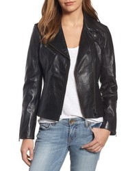 LaMarque Asymmetrical Zip Leather Biker Jacket