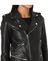 Maje Basalt Leather Biker Jacket