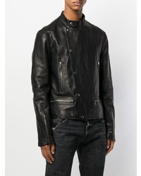 Diesel Black Gold Biker Jacket In Nappa Leather