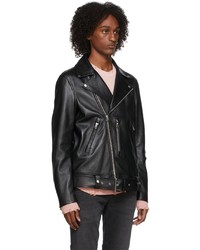 Acne Studios Black Biker Leather Jacket