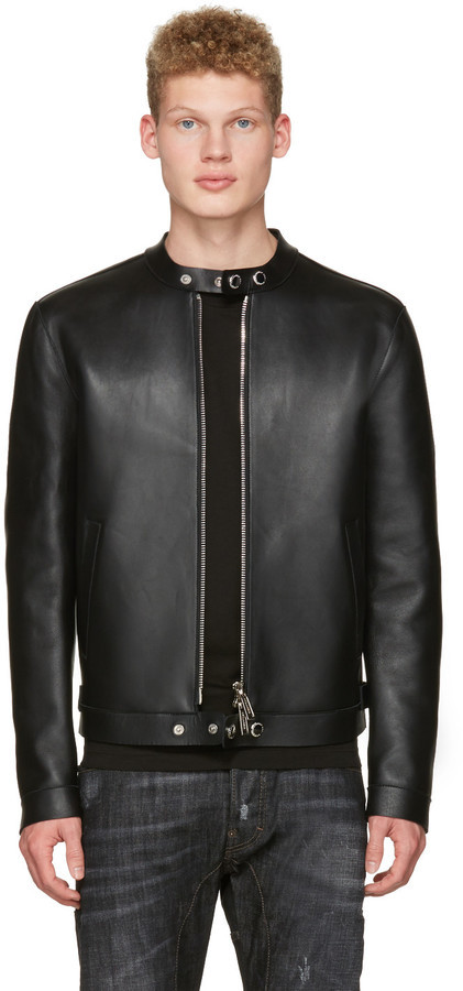 dsquared2 leather biker jacket