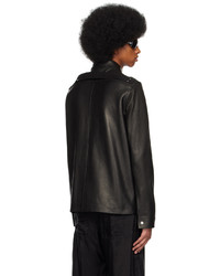 Rick Owens Black Brad Leather Jacket