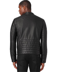 Calvin Klein Black Faux Leather Motorcycle Jacket