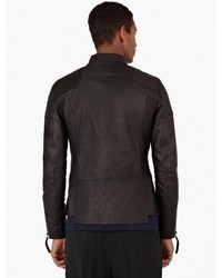 Helmut Lang Black Leather Biker Jacket