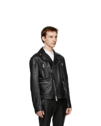 Alexander McQueen Black Leather Classic Biker Jacket