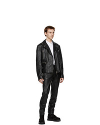 Alexander McQueen Black Leather Classic Biker Jacket