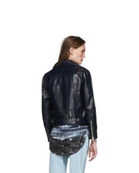 Acne Studios Black Leather Cropped Jacket