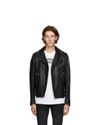 Diesel Black Leather Garrett Jacket, $895 | SSENSE | Lookastic