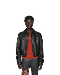 Mowalola Black Leather Lc Jacket