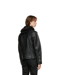 Mackage Black Leather Mangus Jacket