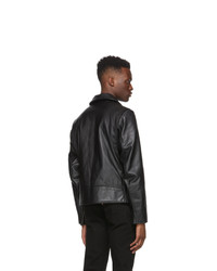 Schott Black Leather Motorcycle Jacket