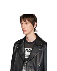Acne Studios Black Leather Nate Clean Jacket