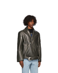 Ader Error Black Leather Nor Jacket