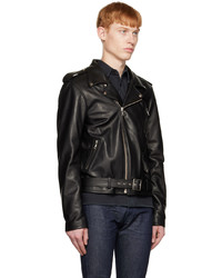 John Elliott Black Moto Leather Jacket