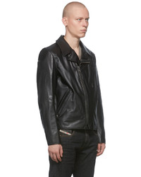 Schott Black Motorcycle Leather Jacket