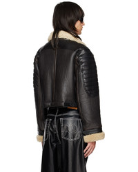 Eytys Black Patti Leather Shearling Jacket