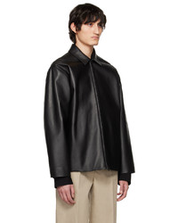 Fear Of God Black Relaxed Leather Jacket