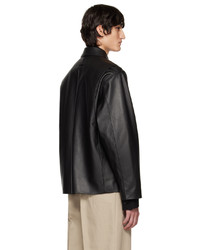 Fear Of God Black Relaxed Leather Jacket