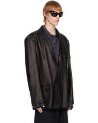 Balenciaga Black Sb Leather Jacket