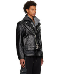 Sacai Black Schott Leather Jacket