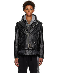 Sacai Black Schott Leather Jacket