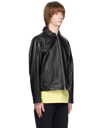 Sunflower Black Short Leather Jacket