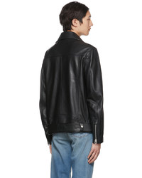 Acne Studios Black Zip Leather Jacket