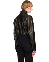 Alexander McQueen Black Zip Up Leather Jacket
