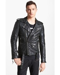 BLK DNM Leather Jacket 5 Leather Moto Jacket Small