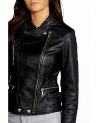 Boohoo Boutique Jess Leather Biker Jacket