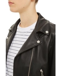 Topshop Boutique Leather Biker Jacket