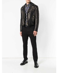 Versace Calf Leather Biker Jacket