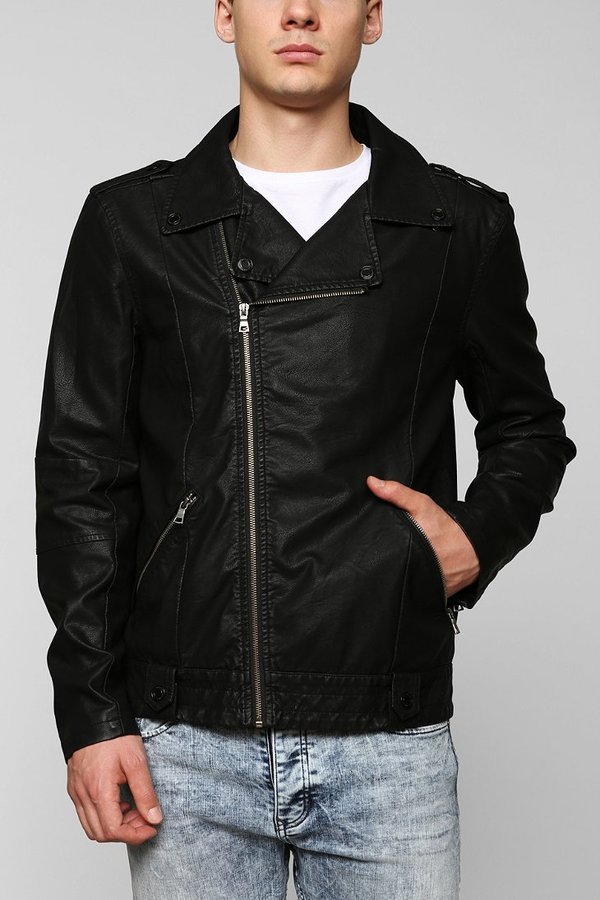 Urban Outfitters Charles 12 Asymmetrical Faux Leather Moto Jacket, $99 ...