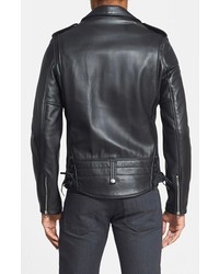 Schott NYC Chips Slim Fit Moto Leather Jacket