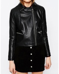Asos Collection Biker Jacket With Storm Flap