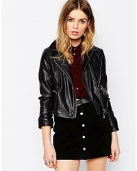 Asos Collection Biker Jacket With Storm Flap