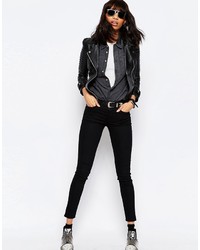 Asos Collection Ultimate Biker Jacket In Leather